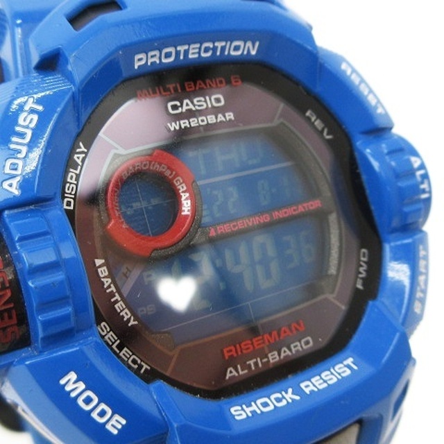 G-SHOCK(ジーショック)のカシオジーショック 美品 ライズマン 腕時計 デジタル タフソーラー 青 メンズの時計(腕時計(デジタル))の商品写真