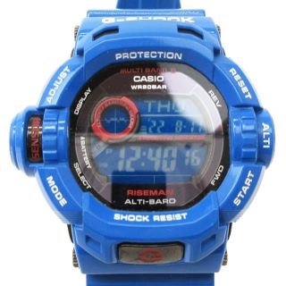 ジーショック(G-SHOCK)のカシオジーショック 美品 ライズマン 腕時計 デジタル タフソーラー 青(腕時計(デジタル))