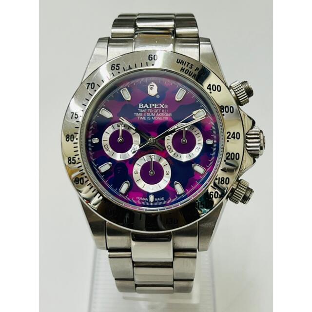 A BATHING APE(アベイシングエイプ)の【希少】BAPEX デイトナ A BATHING APE ア ベイシング エイプ メンズの時計(腕時計(アナログ))の商品写真