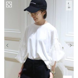 アパルトモンドゥーズィエムクラス(L'Appartement DEUXIEME CLASSE)の【H/アッシュ】remake レースバルーンTシャツ(カットソー(長袖/七分))