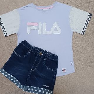 フィラ(FILA)のFILA TEGTEGコラボT150cmコンバースパンツ140cm(Tシャツ/カットソー)