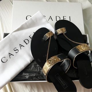 ドゥーズィエムクラス(DEUXIEME CLASSE)のCASADEI サンダル　37 黒(サンダル)