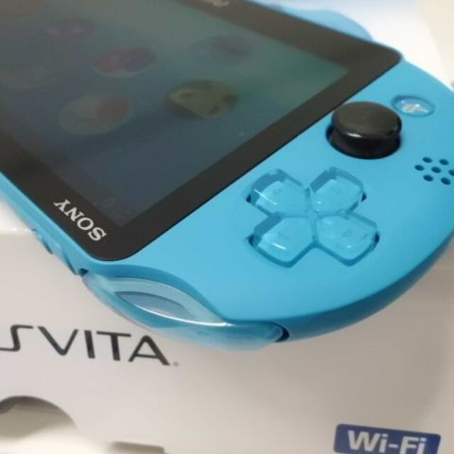 PlayStation Vita(プレイステーションヴィータ)のPSVITA PCH-2000 Aqua Blue エンタメ/ホビーのゲームソフト/ゲーム機本体(携帯用ゲーム機本体)の商品写真