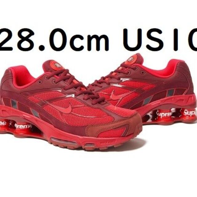 Supreme Nike Shox Ride 2 Red 28cm US10-