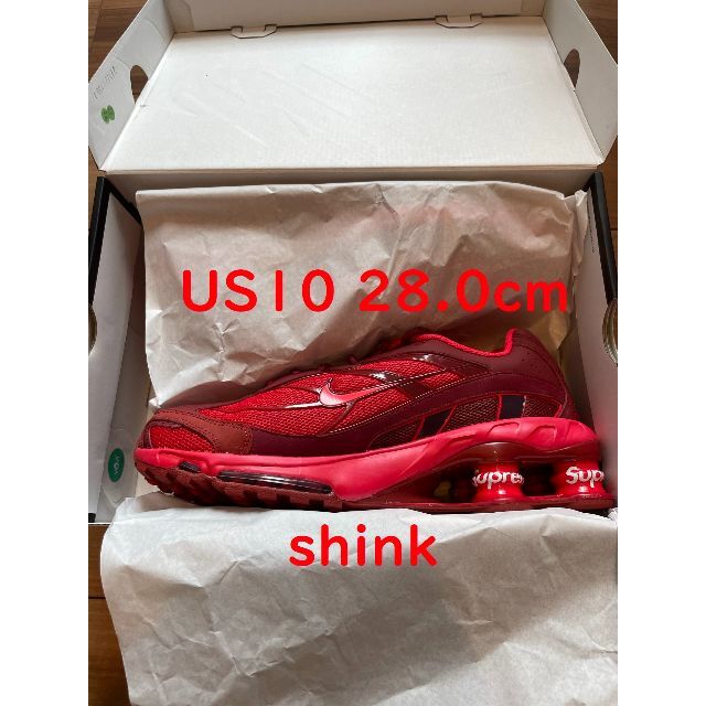 Supreme Nike Shox Ride 2 Red 28cm US10