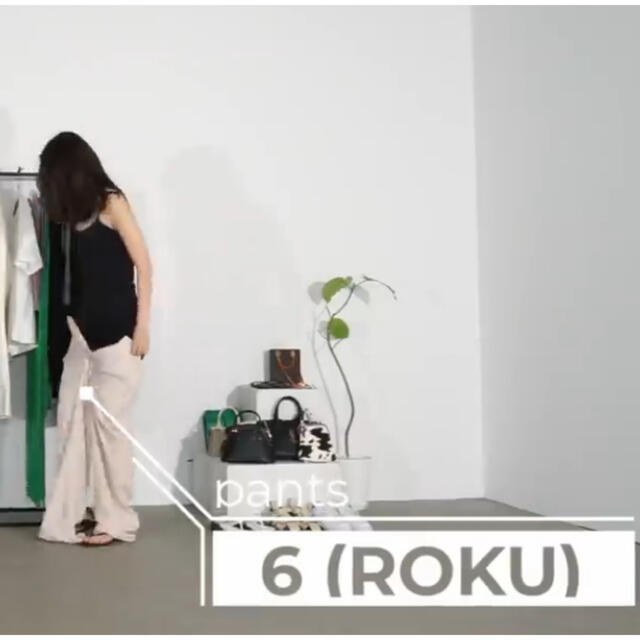 6 (ROKU)(ロク)のroku 6 GEORGETTE TUCK PANTS 希少サイズ32 レディースのパンツ(その他)の商品写真