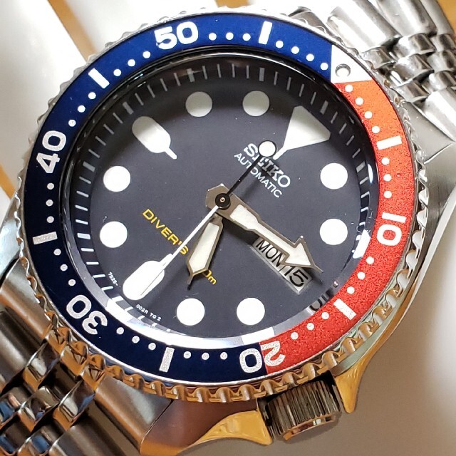 美品 SEIKO 7S26-0020/SKX009 ネイビーボーイ-