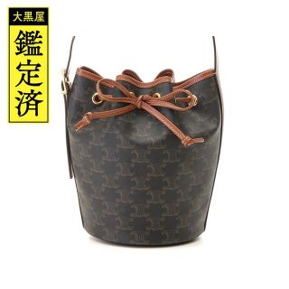 セリーヌ(CELINE)のCELINE　セリーヌ　トリオンフ　スモール　ドローストリングバッグ　【437】(ショルダーバッグ)