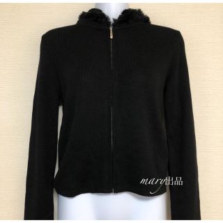 新品★Aveniretoile★アベニールエトワール★ニットパーカー★黒★ファー