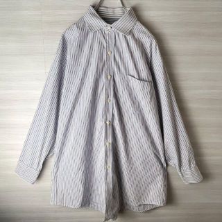 トミーヒルフィガー(TOMMY HILFIGER)のトミーヒルフィガー　トリコロール　長袖シャツ　BDシャツ　メンズ　古着　L(シャツ)