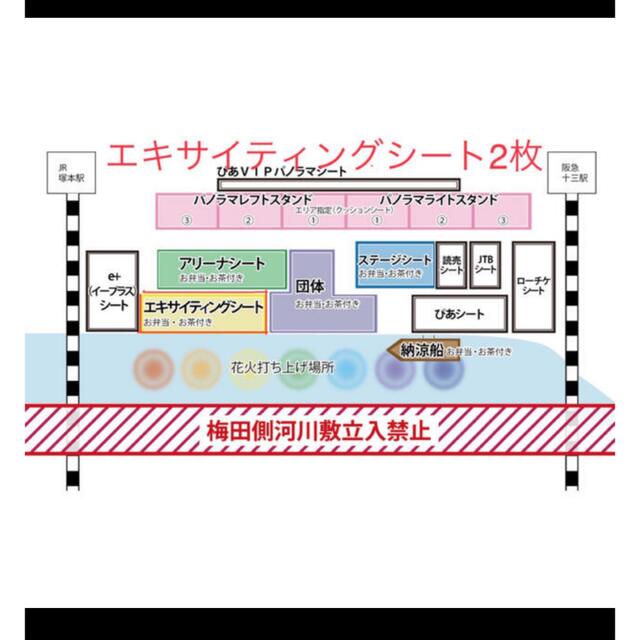 なにわ淀川花火大会チケット アリーナシート 大人2枚