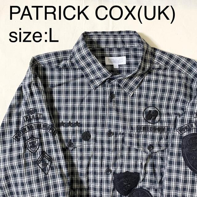 PATRICK COX(UK)パッチドコットンチェックシャツ - arturnogueira.sp ...