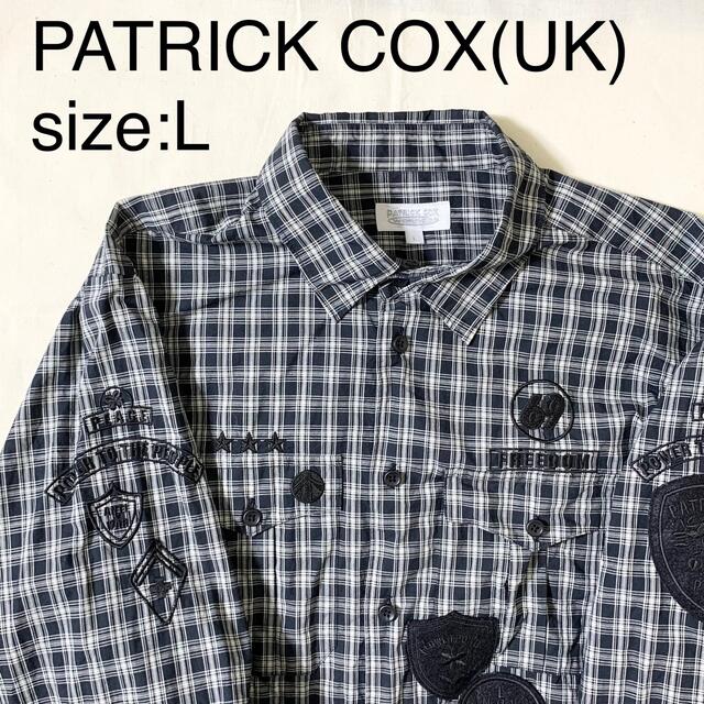 PATRICK COX(UK)パッチドコットンチェックシャツ