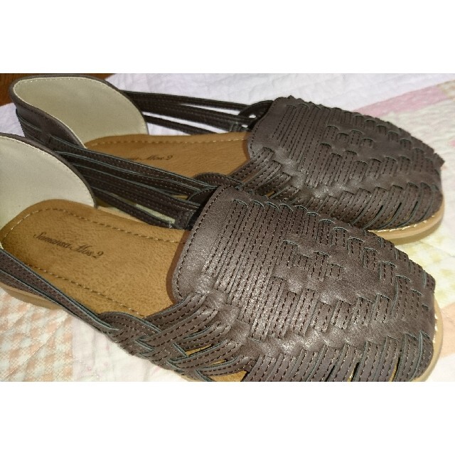 SM2(サマンサモスモス)のぱん様のサマンサモスモス メキシカンサンダル Lダークブラウン 靴 レディースの靴/シューズ(サンダル)の商品写真