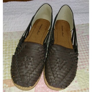 サマンサモスモス(SM2)のぱん様のサマンサモスモス メキシカンサンダル Lダークブラウン 靴(サンダル)