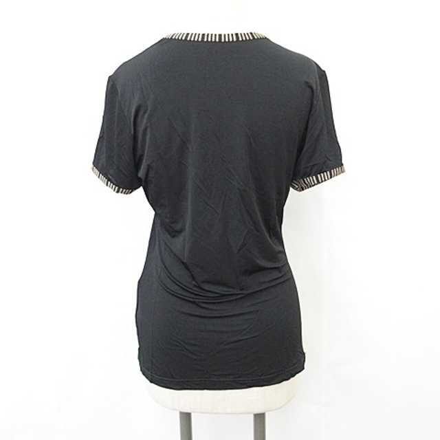 FENDI(フェンディ)のフェンディ カットソー Tシャツ 半袖 丸首 文字 プリント 黒 44 レディースのトップス(カットソー(半袖/袖なし))の商品写真