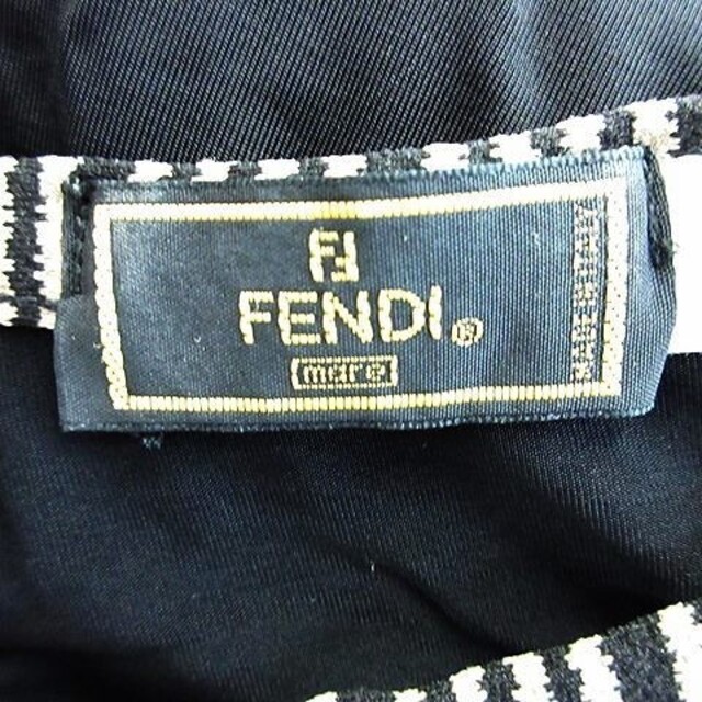 FENDI(フェンディ)のフェンディ カットソー Tシャツ 半袖 丸首 文字 プリント 黒 44 レディースのトップス(カットソー(半袖/袖なし))の商品写真