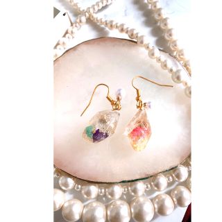 レジン♡ドライフラワーピアス(ピアス)