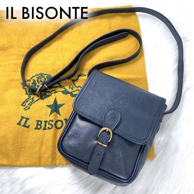 レア☆限定☆IL BISONTE ネイビー ショルダーバッグ www.quintcoach.com.br