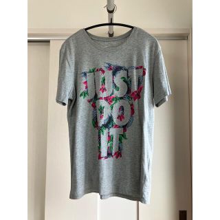 ナイキ(NIKE)のNIKE Tシャツ M 半袖 グレー JUST DO IT ナイキ 花柄(Tシャツ/カットソー(半袖/袖なし))