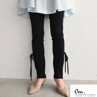 りくむく様専用）cen. リボン レギンスパンツ　36 ネイビー(その他)