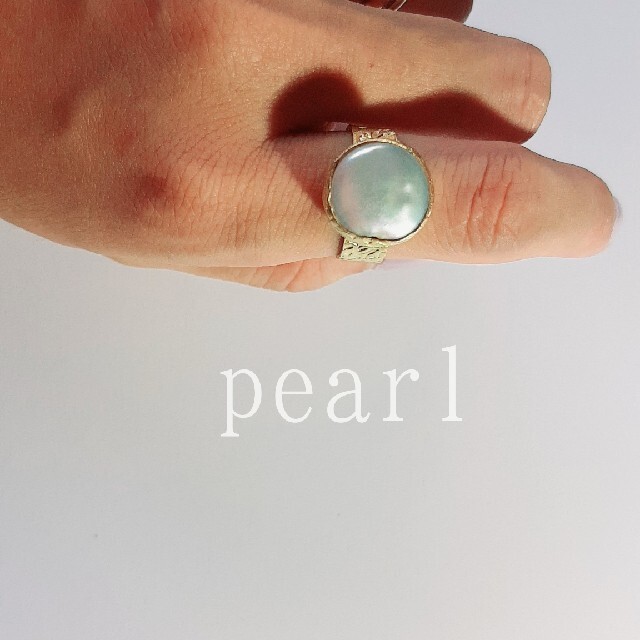 『Pearl』の世界でひとつの天然石リング レディースのアクセサリー(リング(指輪))の商品写真