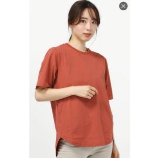 1回着用のみ★アルペン/IGNIO【サイドポケットドライTシャツ】M・テラコッタ(Tシャツ(半袖/袖なし))