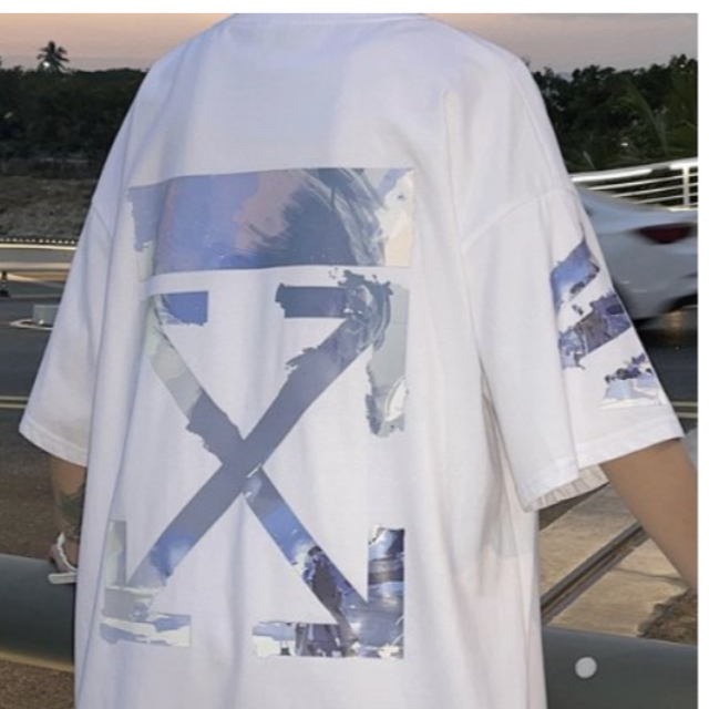 ⭐売り切り⭐韓国 矢印 Tシャツ メンズ ストリート 半袖 夏 白 ホワイト メンズのトップス(Tシャツ/カットソー(半袖/袖なし))の商品写真