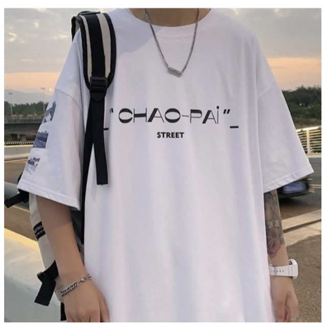 ⭐売り切り⭐韓国 矢印 Tシャツ メンズ ストリート 半袖 夏 白 ホワイト メンズのトップス(Tシャツ/カットソー(半袖/袖なし))の商品写真