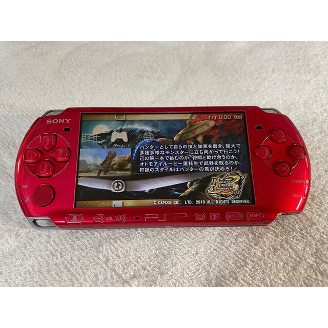 美品 PSP 3000 本体 ラディアントレッド 赤 動作良好品 すぐに遊べる