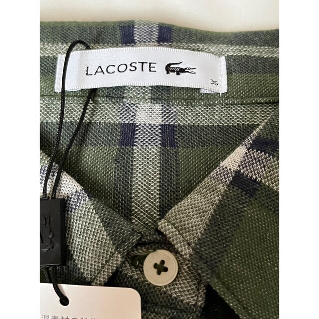 LACOSTE(ラコステ)のラコステレディース長袖シャツルーズフィットリネンブレンドカットソー　新品未使用 レディースのトップス(シャツ/ブラウス(長袖/七分))の商品写真