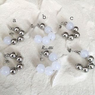 きらきらまるっと ピアス イヤリング アシンメトリー(ピアス)