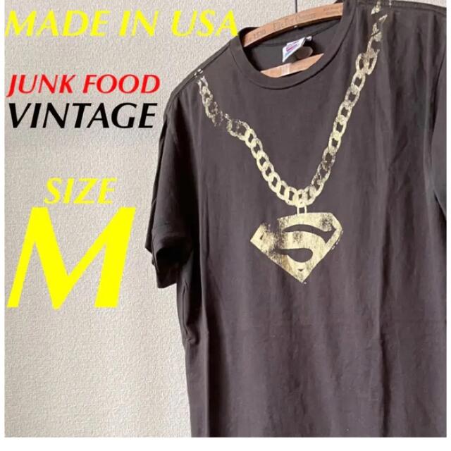 JUNK FOOD(ジャンクフード)のレア！ ビンテージ アメリカ製 ジャンクフード ラメ プリント Tシャツ メンズのトップス(Tシャツ/カットソー(半袖/袖なし))の商品写真