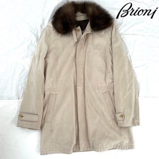 ブリオーニ(Brioni)のブリオーニ レザーロングコート Brioniレザーコート(レザージャケット)