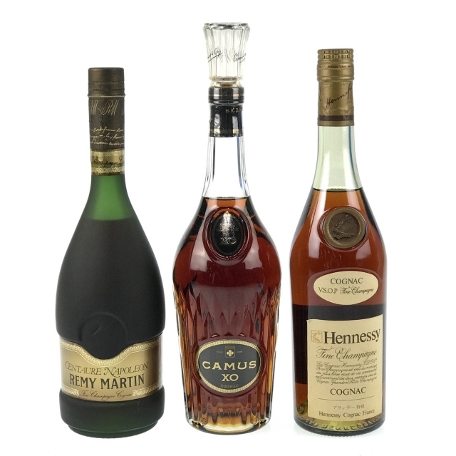 3本 REMY MARTIN CAMUS Hennessy コニャック 700ml - ブランデー