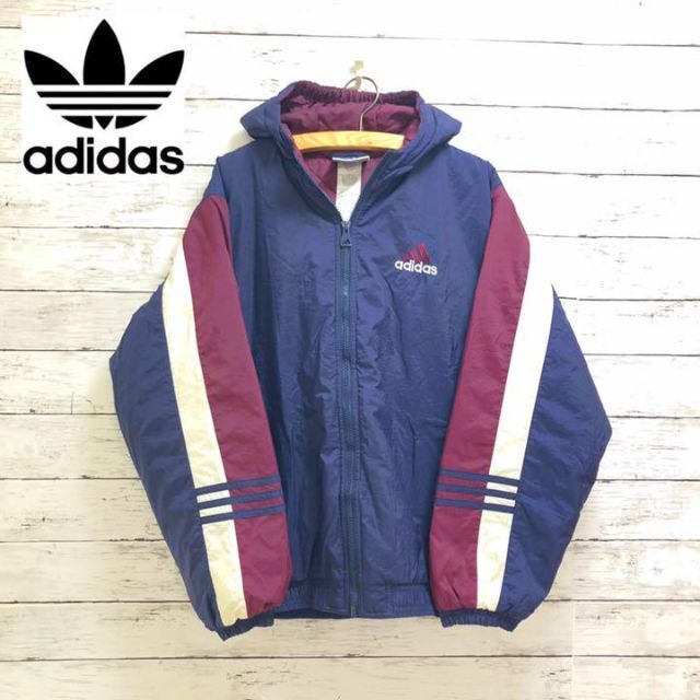 90s adidas アディダス ナイロンジャケット マルチカラー バンベルク