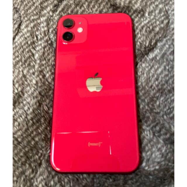 iPhone(アイフォーン)のiPhone11 RED レッド 64GB スマホ/家電/カメラのスマートフォン/携帯電話(スマートフォン本体)の商品写真