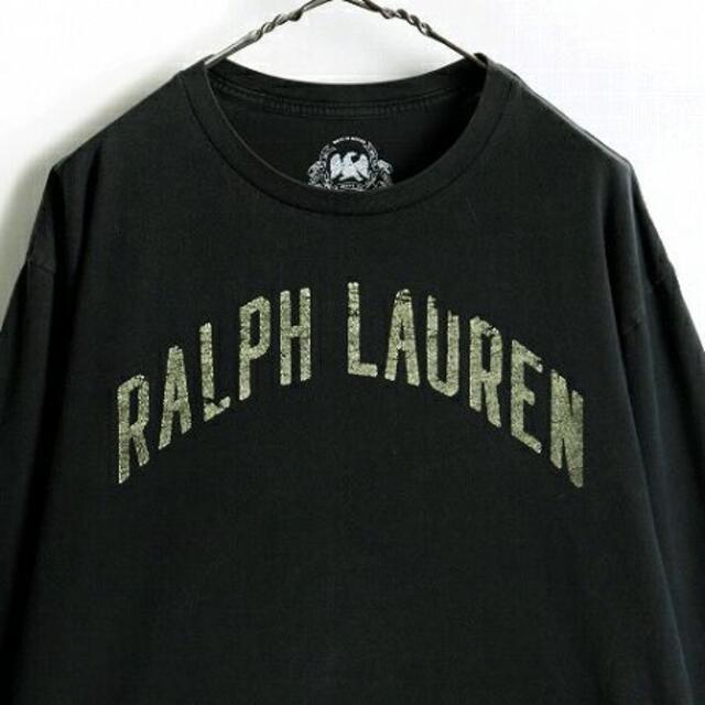 Ralph Lauren(ラルフローレン)の人気 黒 ■ POLO JEANS ラルフローレン 両面 プリント 長袖 Tシャ メンズのトップス(Tシャツ/カットソー(半袖/袖なし))の商品写真