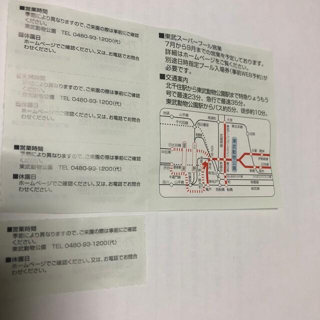 東武動物公園　アトラクションパス優待割引券4枚 チケットの施設利用券(遊園地/テーマパーク)の商品写真