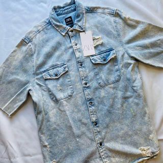 ザラ(ZARA)の【新品】ZARA ザラ　デニムシャツ(シャツ)