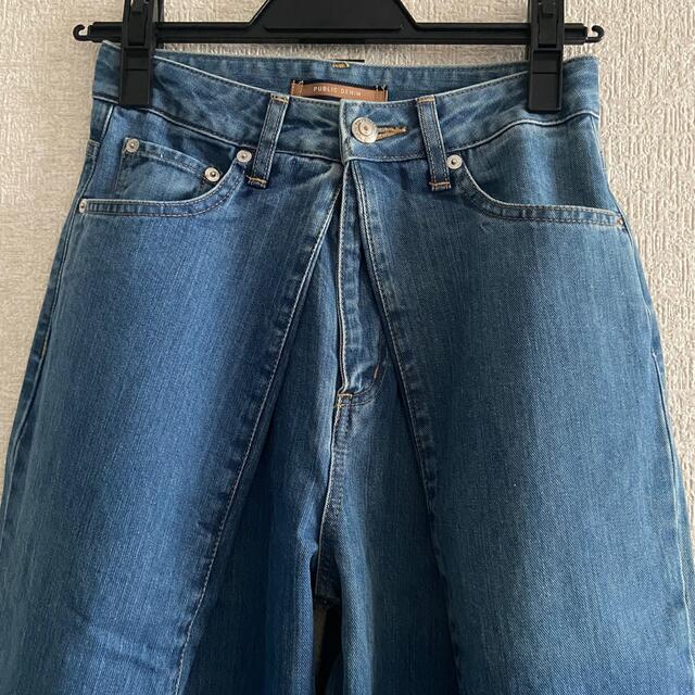 パブリックトウキョウ PUBLIC DENIM フロントスリットデニムパンツ15400円