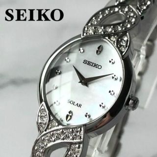 セイコー(SEIKO)のスワロフスキークリスタル★SEIKO ソーラー仕様 セイコー レディース腕時計(腕時計)