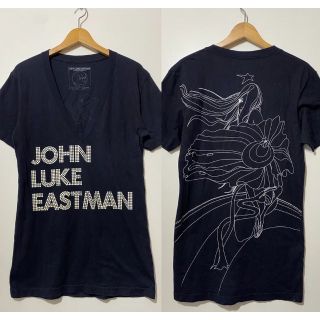 USA製▽JOHN LUKE EASTMAN ロング丈 アート 半袖Tシャツ(Tシャツ/カットソー(半袖/袖なし))