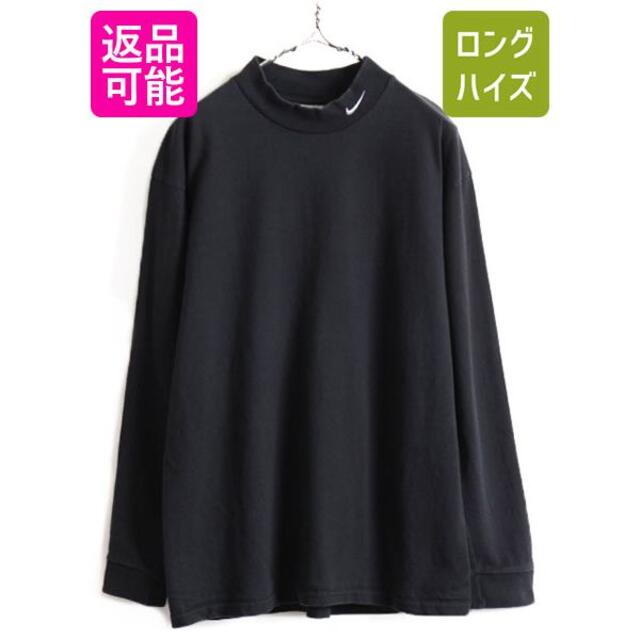 00s 人気 黒 ■ NIKE モックネック 長袖 Tシャツ ( メンズ L )NIKEの00s人気黒