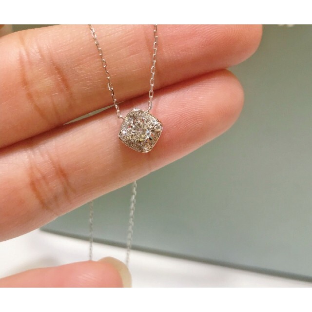 天然ダイヤモンドネックレス0.16ct　k18