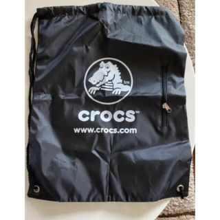 クロックス(crocs)のナップサック　巾着バッグ　クロックス黒(ショルダーバッグ)