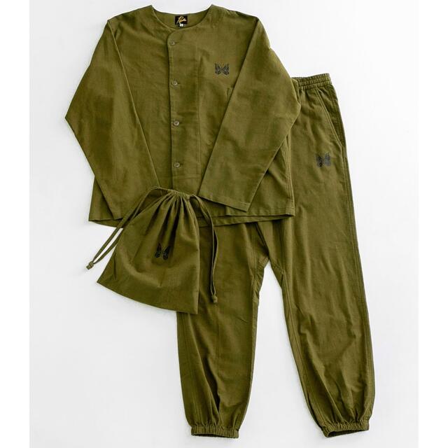 【Needles】Pajama Set Cotton Flannel Olive