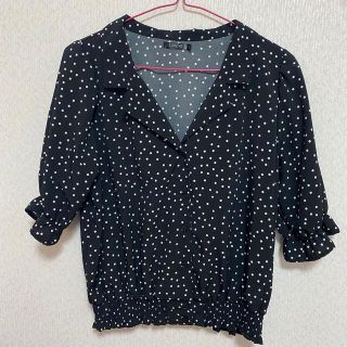 アベイル(Avail)の【Avail】ドット開襟ブラウス　Lサイズ(シャツ/ブラウス(半袖/袖なし))