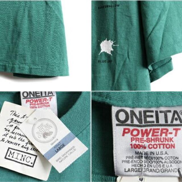 デッドストック 90s USA製 ☆ 鳥のフン アート プリント 半袖 Tシャツ