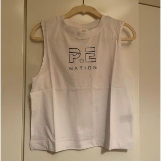 エイチアンドエム(H&M)の【新品】P.E NATION×H&M クロップドタンクトップ ホワイト XS(タンクトップ)